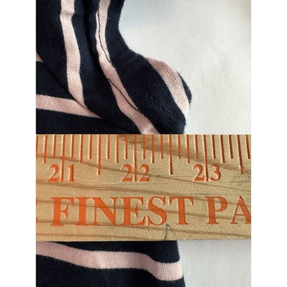 Suzanne Betro striped t-shirt dress with a ruffled hem Blue/pink Size 2X Casual - Picture 5 of 7